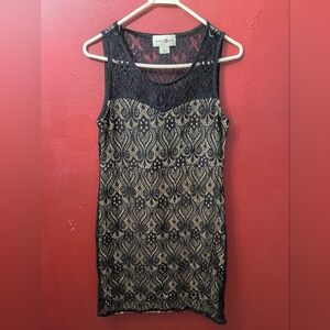 Wishful Park Black and Cream  Lace Dress